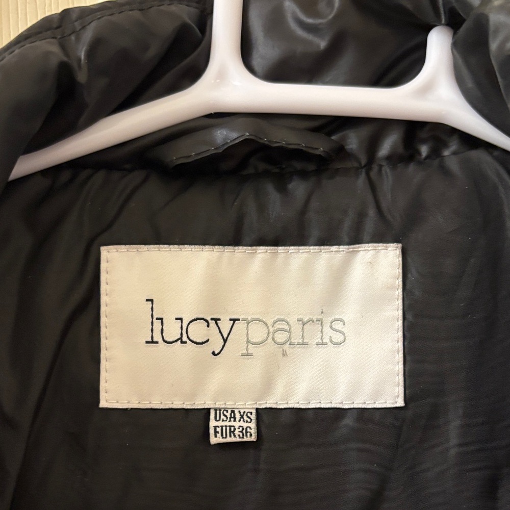 Lucy Paris Floral Puffer Jacket - Black and Multicolor - Picture 2 of 5
